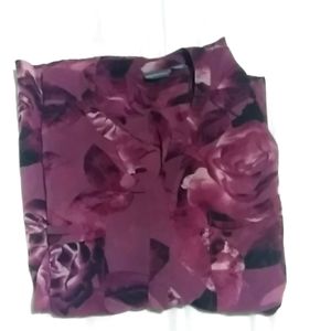 Blouse See through flowers design